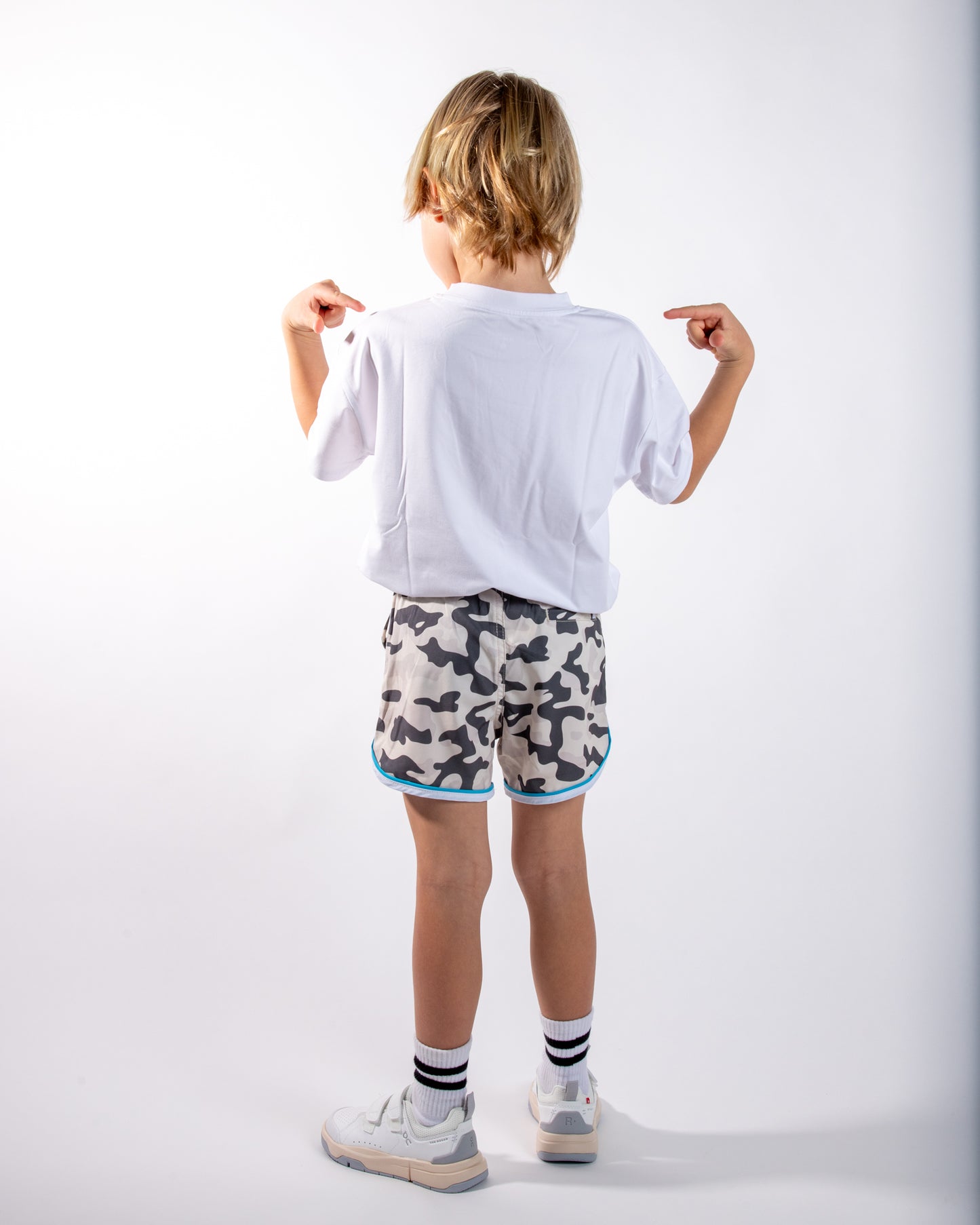white tshirt & Kids Shorts