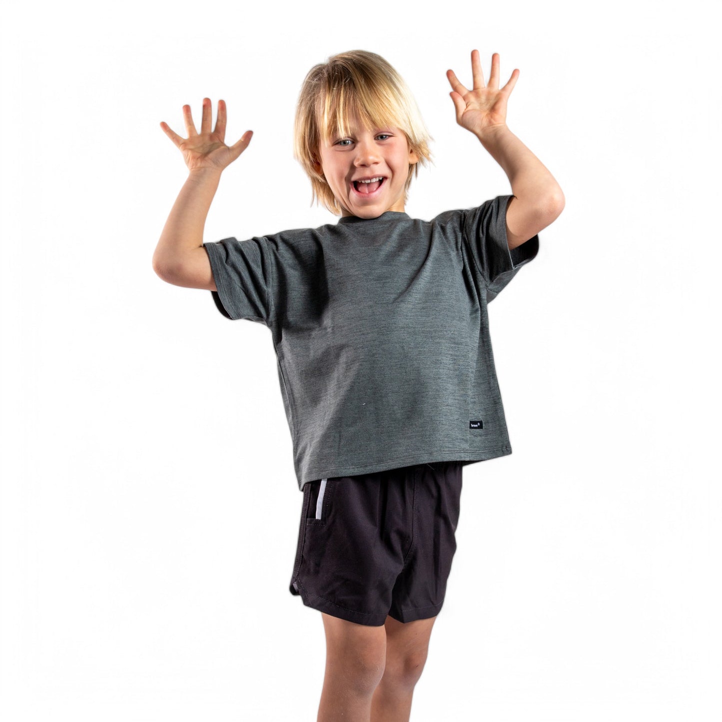 magenta and bone kids short
