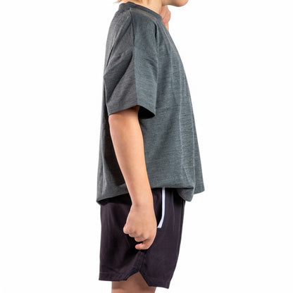 magenta and bone kids short