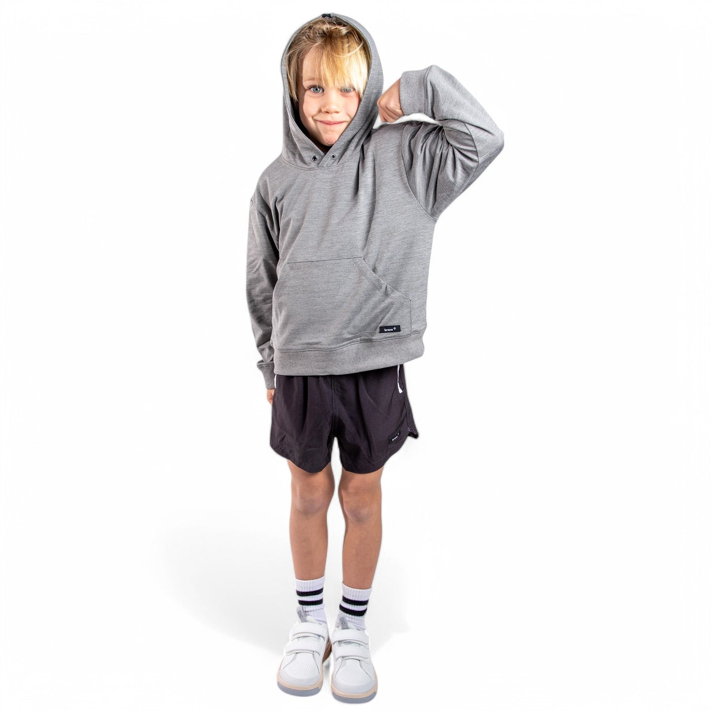 magenta and bone kids short