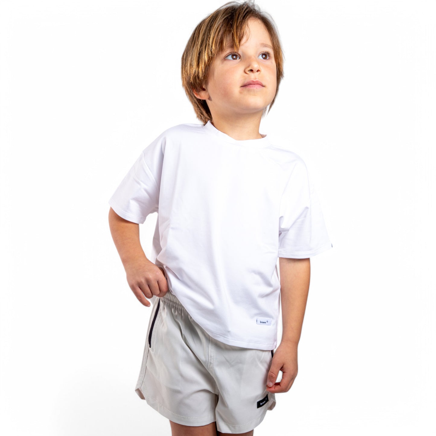 white color Kids Shorts