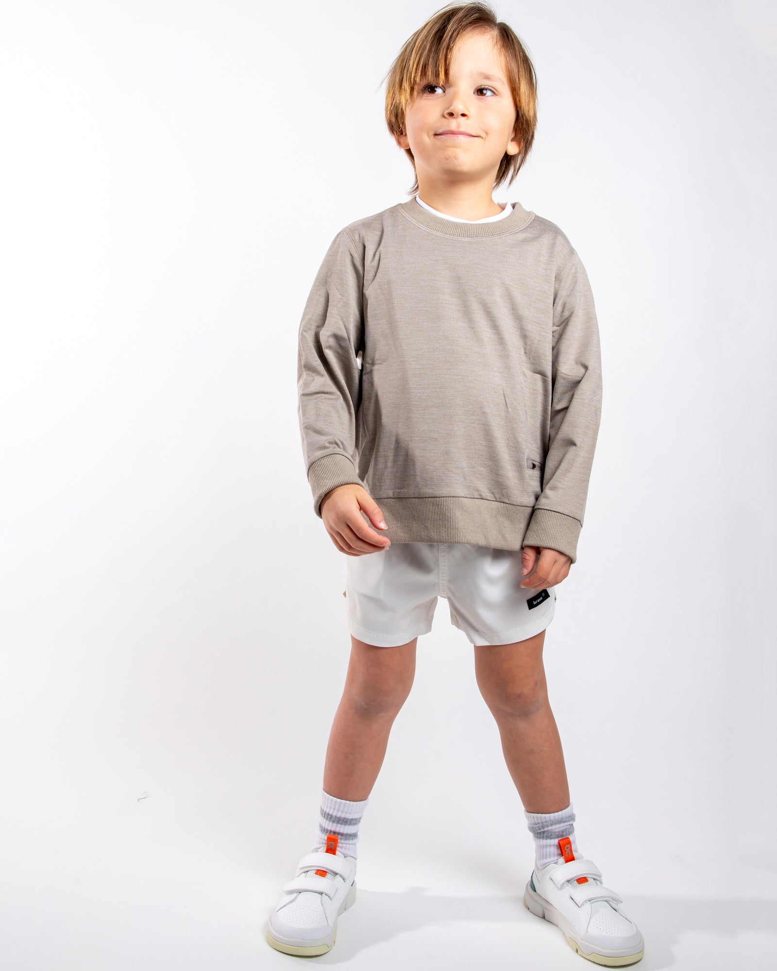 light cream color Kids Sweatshirt